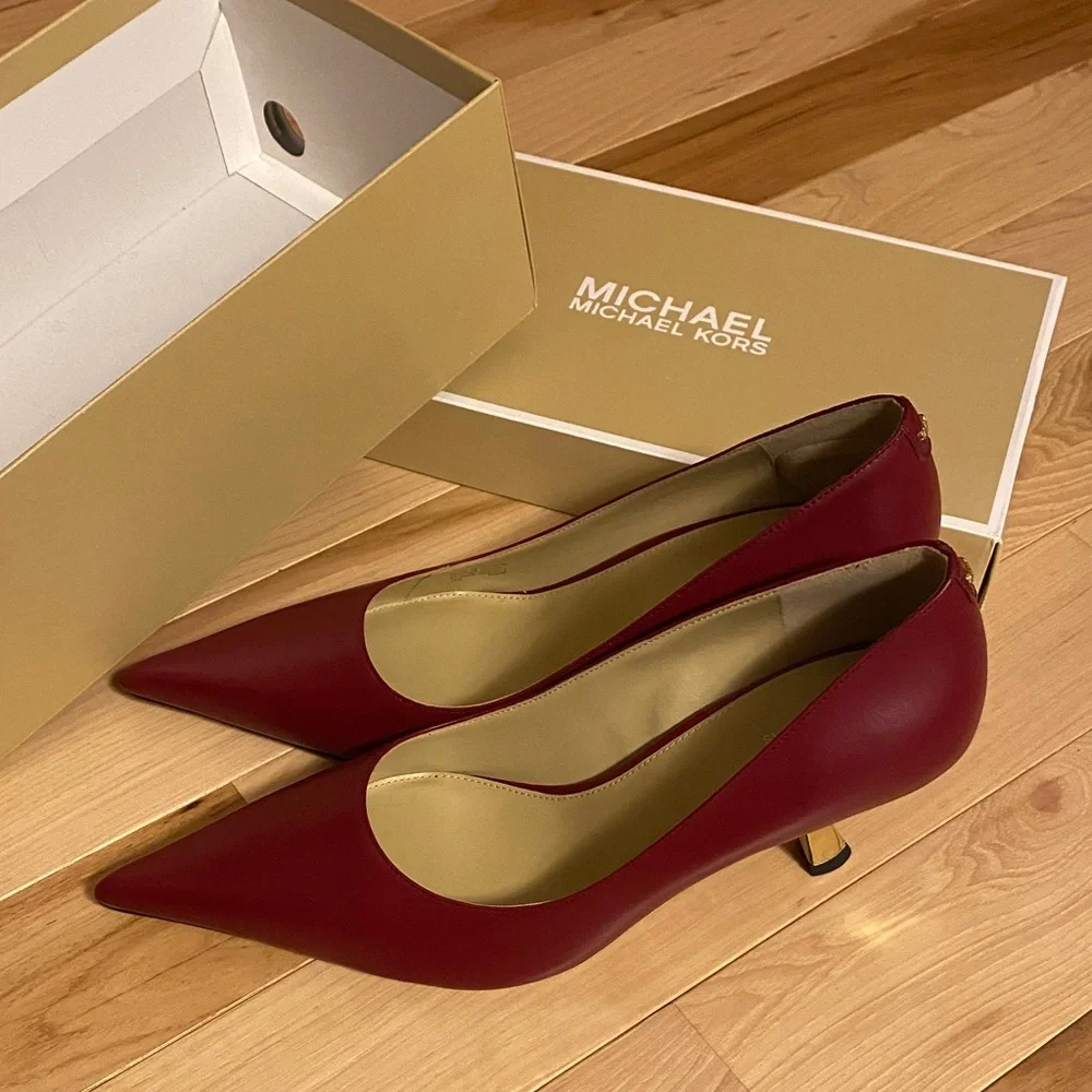 Michael Kors Deep Red Heels - Picture 2 of 10